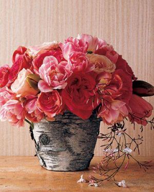 red and pink flowers in vase - a glamorous life vase.jpg